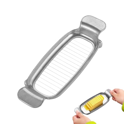 Butter & Cheese Slice Cutter Stainless Steel Multipurpose Butter and Cheese Cutter Slicer with Ergonomic handle Portable Grip for block cheese, Fruit Baking