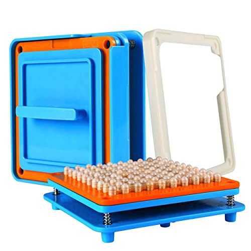 PATCO - 100 Holes - Manual Empty Capsule Filling Machine/Powder Filler Board | Capsule Filling Tray (Size 1 Capsules - 400 mg Powder Filling)