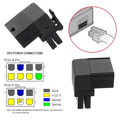 ATX 8Pin Connettore di alimentazione angolare 90 gradi Adattatore per scheda grafica GPU 2 pezzi/set - Scheda video - Immagine 2