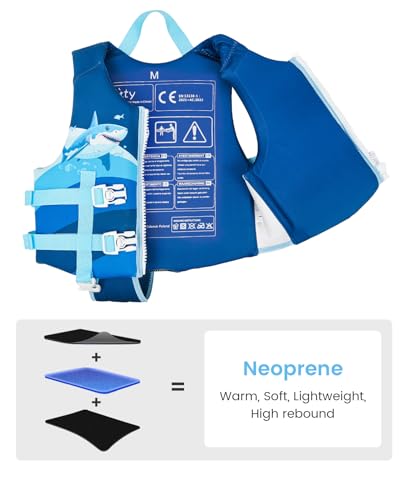 Zeraty Toddler Swim Vest Neoprene Kids Float Jacket Swimming Aid for Children with Adjustable Safety Strap Age 1-9+ Years/22-88Lbs - Thumbnail 5