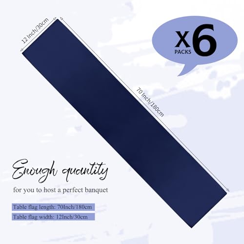 YMHPRIDE 6 Stück Satin-Tischläufer, 30 x 180 cm lang, Seidentischläufer für Hochzeit, Party, Geburtstag, Bankett, Tischdekoration… – Ansicht 2