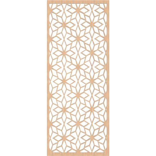 Image of 21 3 /8 inchW x 54 3 /8 inchH x 3 /8 inchT Lake Decorative Fretwork Wood Wall Panels, Hickory