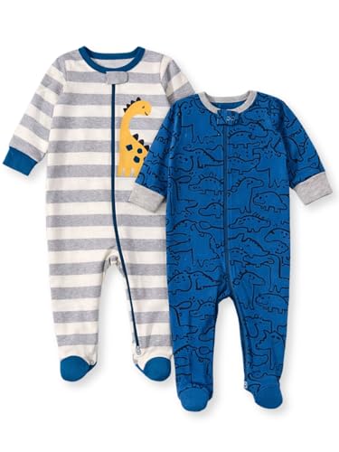 Image of TuddyBuddy 100% Cotton Multi Color Zipper Romper Sleepsuit /Romper /Jumpsuit for Baby Boy & Baby Girl