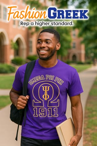 Omega Psi Phi Fraternity Big Omega Graphic T Shirt2