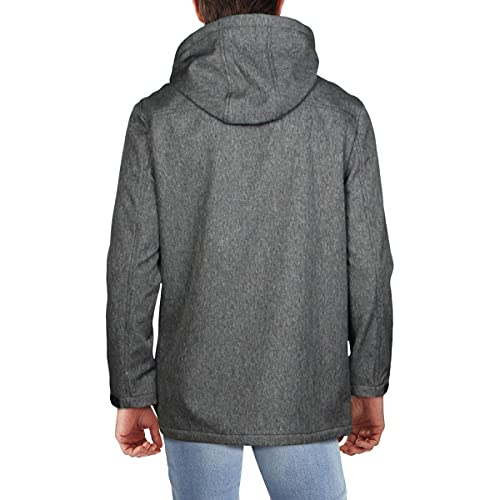 Image of Andrew Marc Men's Rain Jacket with Removable Hood and Back Vent
