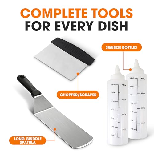 Set de 5 espátulas para parrilla de acero inoxidable miniatura 6
