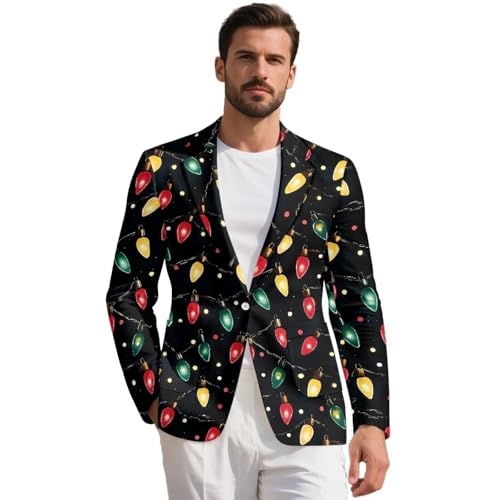Men's Casual Blazer One Button Sport Coats with Pockets Lightweight Slim Fit Suit Jacket Business Blazer Plus Size