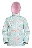 Mountain Warehouse Exodus Kids Softshell Jacket - Breathable, Water Resistant, Fleece Lined, Wind Resistant Coat, Boys & Girls - Autumn, Winter, Outdoor Mint - Unicorn (05) Kids Size 9-10 Years