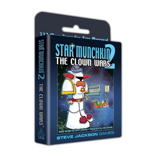 Steve Jackson Games | Star Munchkin 2: The Clown Wars | The Hilarious Fast-Paced Card Game Expansion for 3 to 6 Players | Ages 10 and Up | English