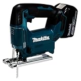 Makita DJV186SFJ Akku-Stichsäge 18 V, mit 2 Batterien, Ladegerät und Koffer MAKPAC, Schnittwinkel 45°