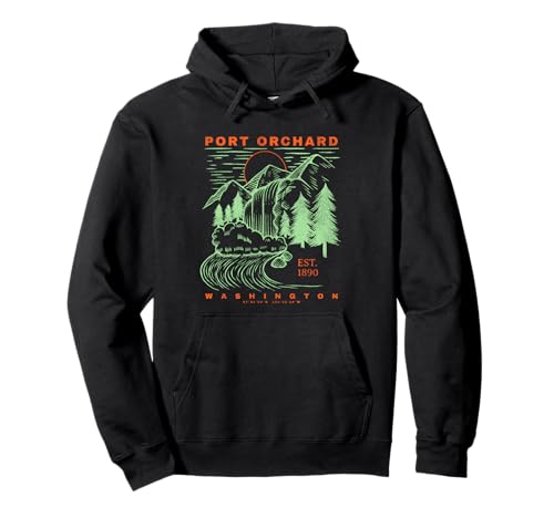 Port Orchard Washington Cool Souvenir Rustic Port Orchard Pullover Hoodie