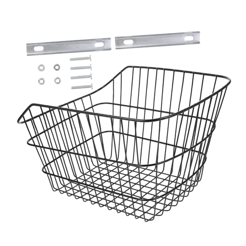 GRIRIW 1Pc Bike Basket for Cycling Accessory Design for Mountain Bikes Suitable for School Bags Groceries Elegant Black Color