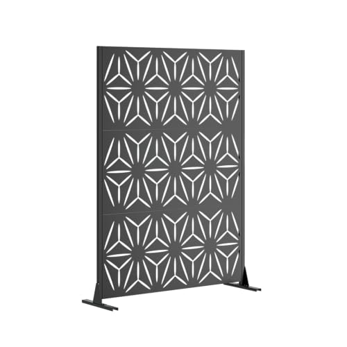 Metal Privacy Screen for Outdoor Freestanding, 72" H x 46"
