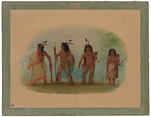 Image sur Toile Nordique Quatre Indiens pour Chambre Adulte