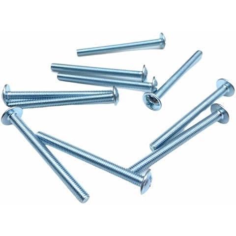 JAM2DAY 10 Cabinet Handle Screws for Kitchens, Bathrooms etc. - M4 x 45mm Machine Screws Cover
