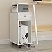 HEAIQI Computer Stand Pc Stand Mobileable CPU Main Cabinet Wooden Office Rack Desktop Case Placement Storage Rack Printer Shelf Computer Tower Stand Printer Stand(A)
