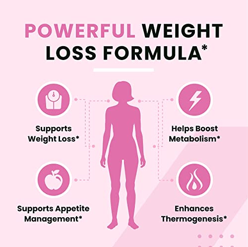 Fat Burner For Women | Weight Loss Support Supplement, Metabolism Booster & Appetite Suppressant For Belly Fat Burn | Diet Pills For Fast Energy With Keto Gobhb Exogenous Ketones | 60 Capsules #TOP6