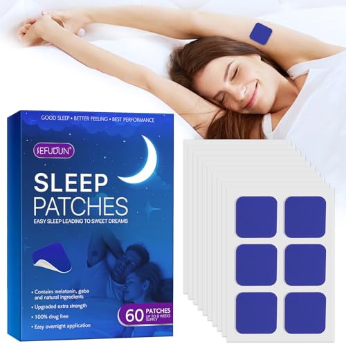 60 pcs Schlaf Patches Ganz Natürliche Tiefschlafpflaster Verbesserte natürliche Tiefschlaf Patches Schlaf Aids Schlaf Patch zur Verbesserung Last All Night für Männer und Frau (A)