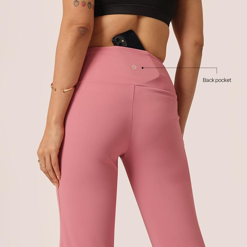 Image of BlissClub Women's Ultimate Straight Pants - Lite, High Waist Formal Trousers with Wide Waistband, Tall (for Women Above 5'5 ft)