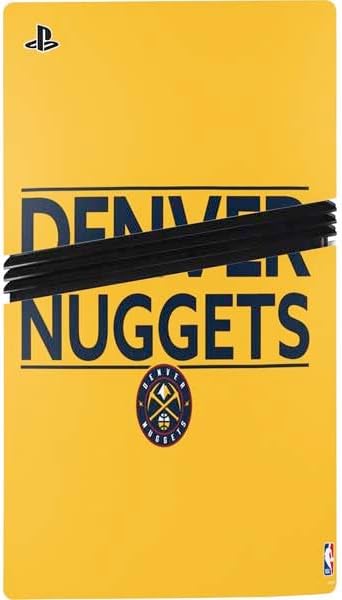 Skinit Decal Gaming Skin Compatible with PS5 Pro Console - Officially Licensed NBA Denver Nuggets Standard - Blue Design