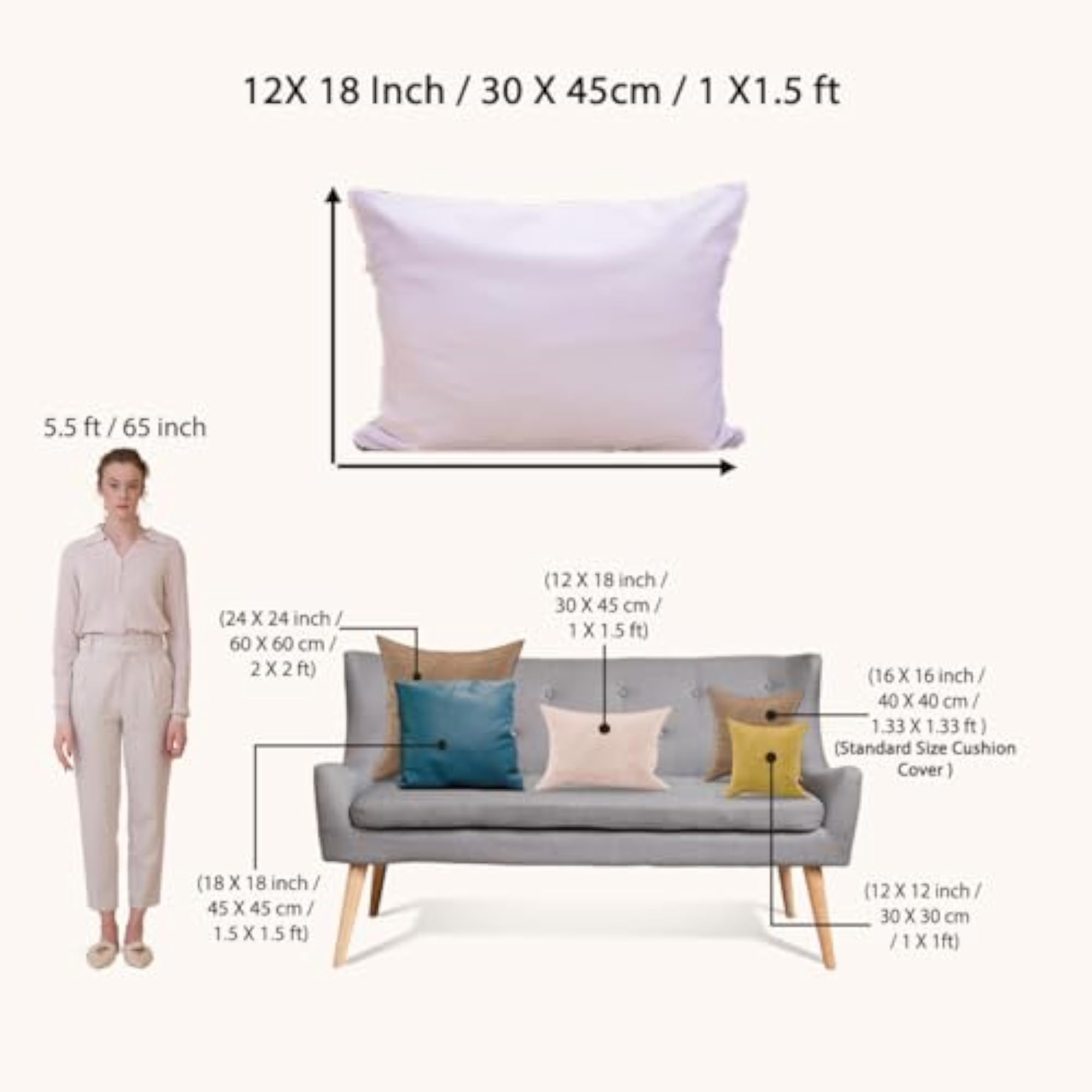 Set of 2 Floral & Motivational Printed Cushion Covers