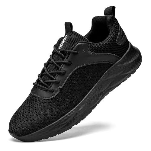 Image of DLWKIPV Men's Walking Shoes Running Sneakers Sports Athletic Workout for Gym Shoes Casual Comfortable Breathable Fashion Black US 6.5