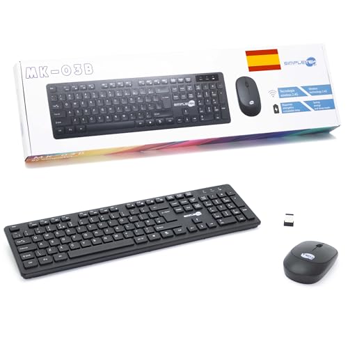 Teclado inalámbrico SIMPLETEK con layout de España para evitar cables en tu mesa 2