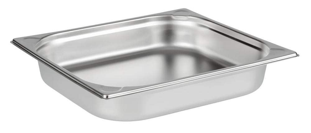 APS 81702 GN 2/3 Edelstahl Behälter, 35.4 x 32.5 x 6.5 cm 5.5 ltr.