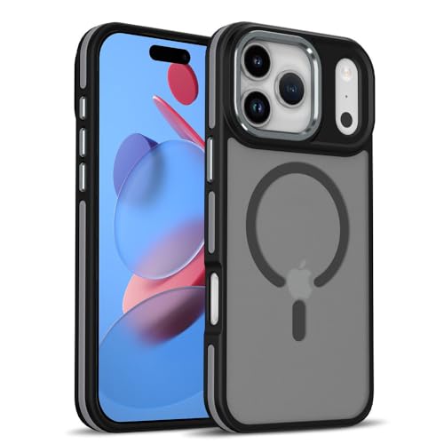 Coque magnétique noire antichoc et translucide pour iPhone 16 Plus