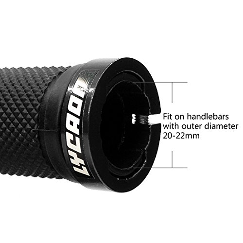 LYCAON Fahrradgriffe rutschfeste Lenkergriffe, Ergonomische MTB-Bike-Griffe, Zweiseitig Lock-On-Fahrradlenkergriffe für Scooter… – Ansicht 3