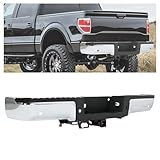 KUAFU Rear Step Bumper w/Class 3 Hitch Compatible with 2009-2014 Ford F150 Styleside Bed, Fit Reverse Sensor...