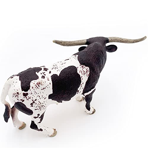 Gemini & Genius Farm Animal Toys, Longhorn Cow Action Figure, Hand Painted, 6 Inches Length, Realistic And Durable Farm Toys For Children Boys And Girls Gift #TOP2