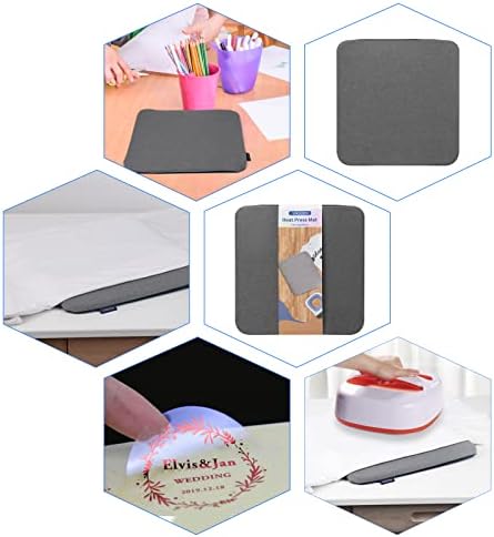VIKDOOK Heat Press Mat Easy Press Mat Compatible with Cricut Easypress 2 8X10 12X12 Mat for T Shirt HTV Vinyl Craft Ironing Transfer Projects