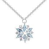 Jacken Anhänger Schneeflocke-Halskette, weibliches Luxus-Design für kleine Gruppen, Luxus-Schlüsselbeinkette, Geburtstagsgeschenk, Valentinstag-Halskette Halskette Magnetverschluss (Gold-G, One Size)