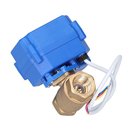 Robinet à bille électrique 12V en laiton à trois fils et deux modes
