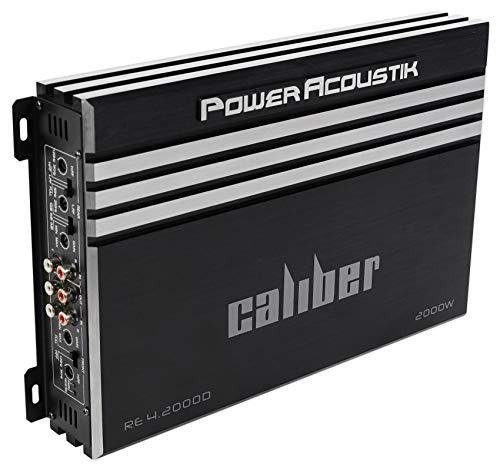 Power Acoustik Re4-2000D 2000 Watt 4-Channel Car Stereo Amplifier Bundle With Rockville Rwk42 4 Gauge 4 Chan Car Amp Wiring Installation Wire Kit (2) Rca's #TOP18