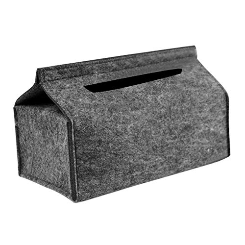 Smilikee Fieltro Tissue Box con Cierre de Nailon, portátil Toalla de Papel Caja para salón Cuarto de baño Comedor Cover