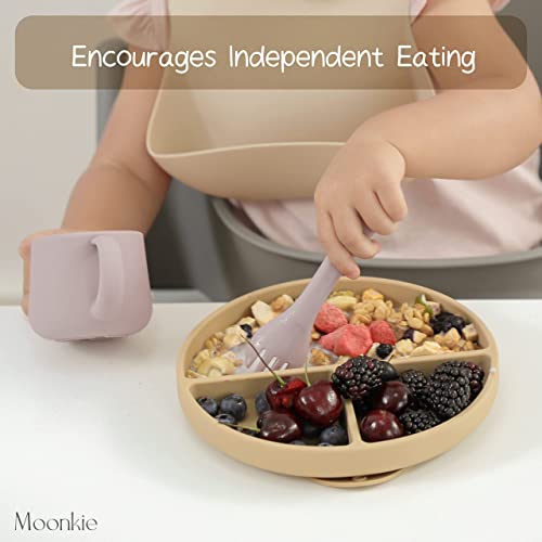 Moonkie Suction Plates for Babies & Toddlers, Blush, Medium - Image 3