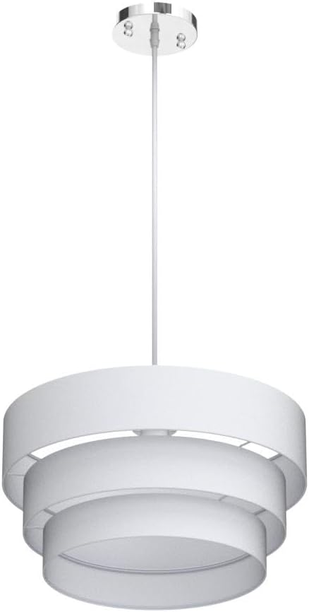 13.4'' 3-Tier White Drum Large lamp Shade for 1-5/8 Inch Fitter E26 Base, lamp Shades for Chandelier/Pendant Lights/Hanging Lamp/arc Floor lamp/arc Table lamp