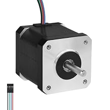 Nema 17 Stepper Motor 2 Phase 1.8 0.6Nm84.97ozin High Torque Bipolar 47mm 1.6 2.3A 4-Wire Shaft 24mm 5mm 42 Stepper Motor Cable 1M for 3D Printer DIY Robot CNC Machine