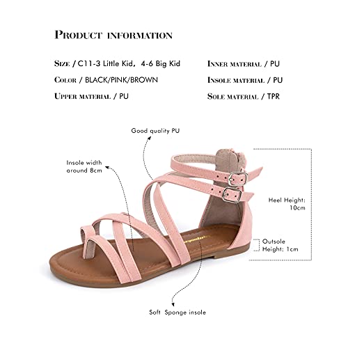 Funkymonkey Kid'S Strappy Gladiator Sandal Summer Shoes For Little Girls/Big Girls thumb #5