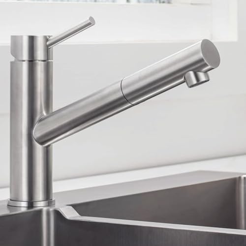 ONECE Robinet de Cuisine avec Douchette Extractible, Mitigeur Pivotant à 150° pour Evier, Robinetterie Brossé en Acier Inoxydable, Aérateur Démontable,...