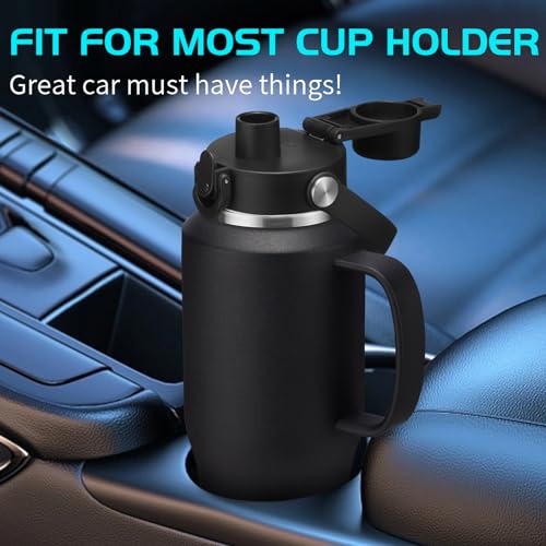 Image of Stainless Steel Water Bottles 40oz - Insulated Water Bottle with Straw, Strap Carrier Bag & Protective Boot, Tumbler with Handle for Car, Office, Gym