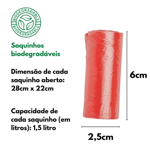 Cata Caca para Pets Kit com 2 unidades e Refil, Petgram, Cápsula Cinza e Vermelho - com Mosquetão em