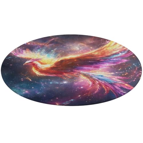 Alfombra lavable de terciopelo Phoenixs-bird con base antideslizante para salon moderno 2
