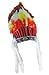 Forum Native American Headdress, Red/White, One Size