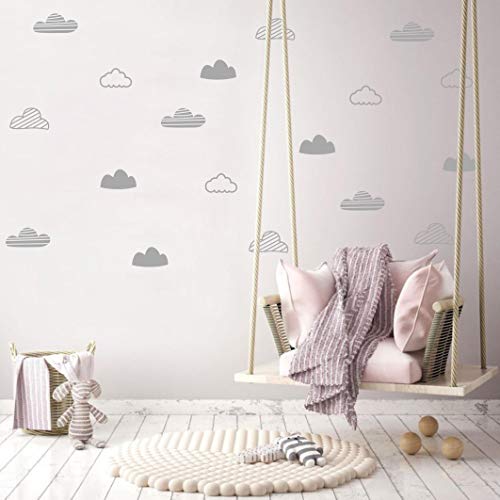 Vinilos Decorativos Nube para Pared Infantil, Vinilo Gris miniatura 2