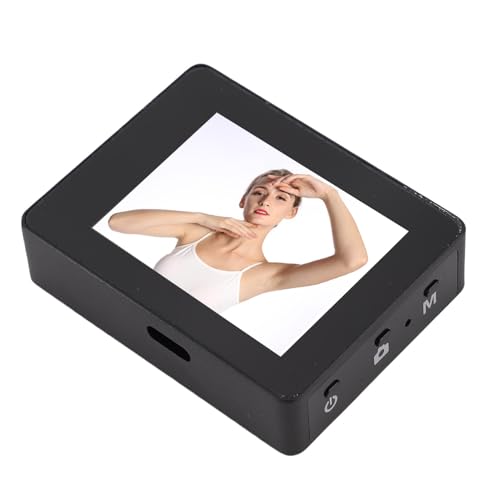 Gedourain Pantalla Selfie Magnética Inalámbrica Pantalla Clara para Vlog Transmisión en Grabación de Video Cámara Trasera, Soporte Ligero Portátil iOS para Creadores de Contenido (Negra)