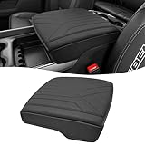 KBH Center Console Armrest Cover for 2019-2026 Dodge Ram 1500 2500 3500 5th Gen, Arm Rest Cushion Pad Protector, Vinyl Leather, Black (Fits Bucket Seat Only)