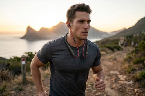 Image of Wireless Bluetooth Neckband Earphones with Mic | Magnetic Earbuds | Deep Bass Stereo Sound | Fast Pairing | Sweat Resistant | Lightweight Neckband Headset | Compatible with Android & iOS